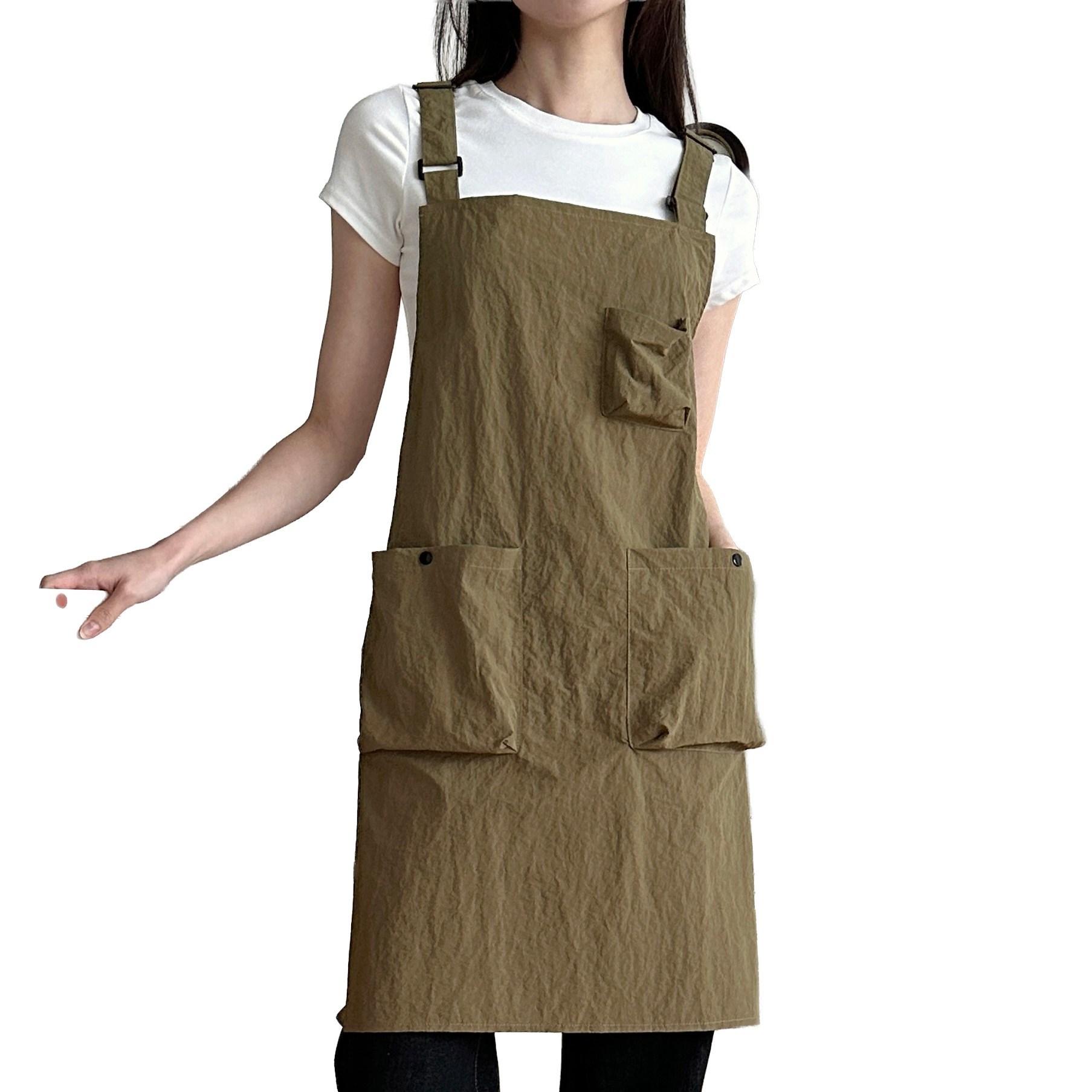 두리앤고 빅포켓 롱 카페 앞치마 남녀공용, 베이지, 1개 18,800원