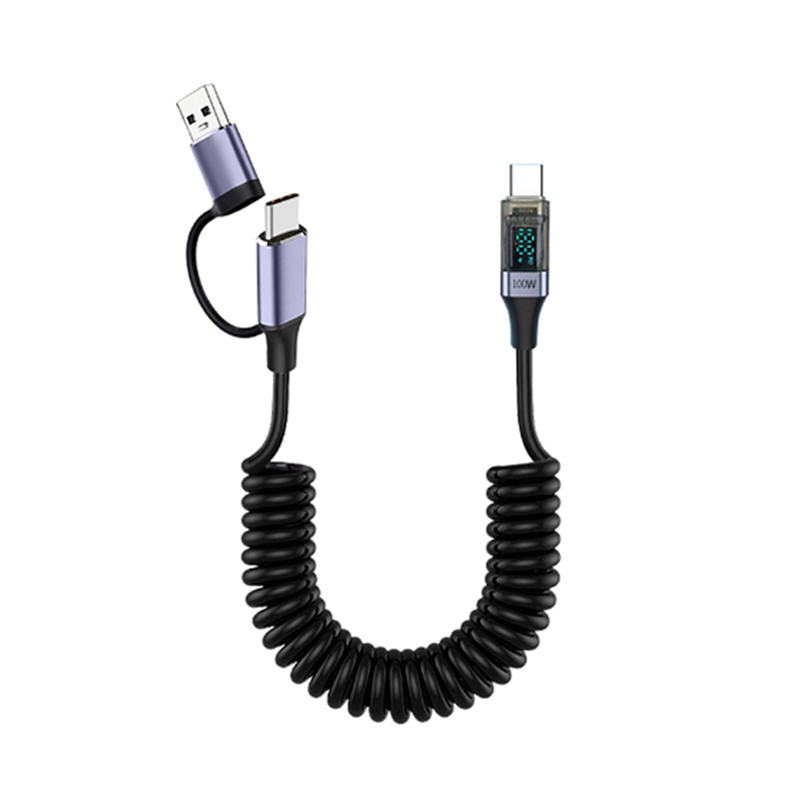 투에이비 PD 100W C to C 코일 스프링 전력량 표시 초고속 충전 케이블 8,900원