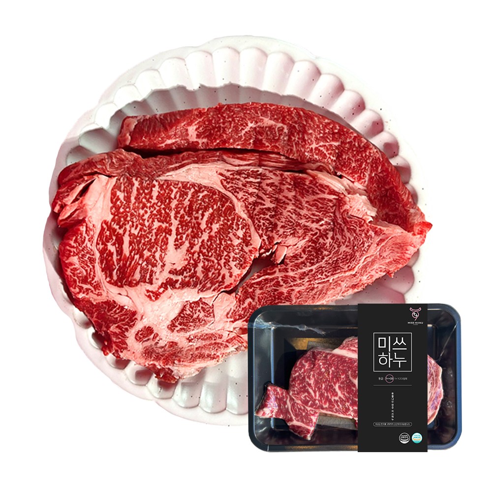 미쓰하누 1++ 한우 꽃등심 300g 600g 900g 구이용, 3개 163,000원