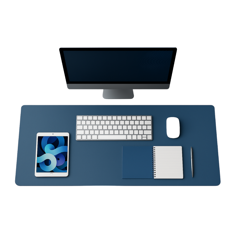 원그리드 가죽 데스크매트 책상 논슬립 와이드 대형 마우스 방수 장패드, 네이비 10,900원