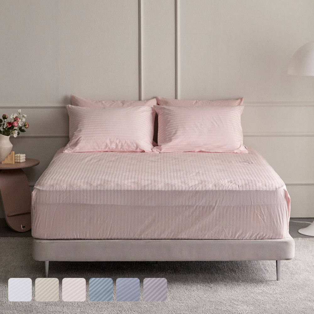 바운티풀 특급호텔 60수면100% 매트리스커버 스트라이프 퀸 Q 6컬러 침대커버 38,610원