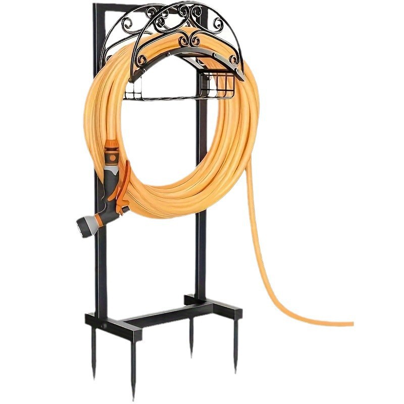 GAPINO 철제 가든 호스 거치대 정원 호스 걸이 정리 거치대 정원 호스 수납 선반, 블랙, 109cm 39,800원
