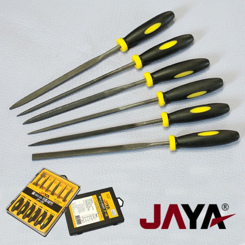 자야36 가는날 야스리 6종 손잡이 줄세트 3 x 15 cm 금속연마 절삭공구 공구세트 금속연마줄 야스리 10,510원