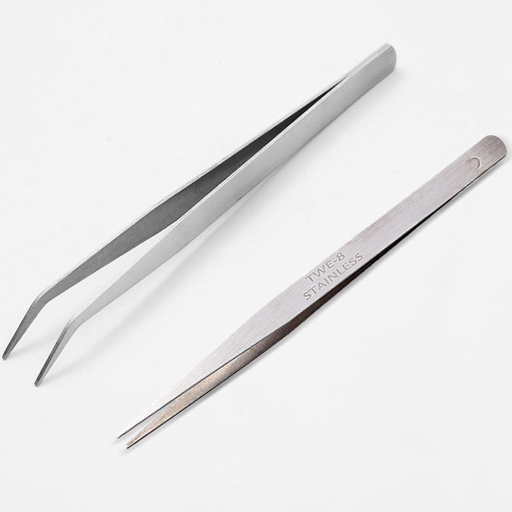 스텐 핀셋 핏셋 tweezer 핀센 다꾸 미세 tweezers 스티커 집게 정밀 갈고리 납작 굽은 얇은 비즈 공예용 450원