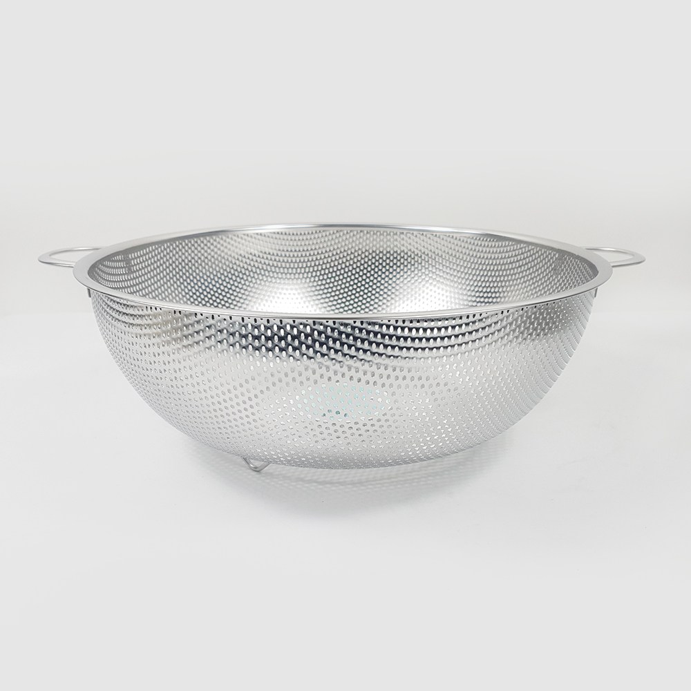키친이레 스텐양수 타공바구니 채반 채망 채소 과일 바구니, 실버, 1개 12,900원