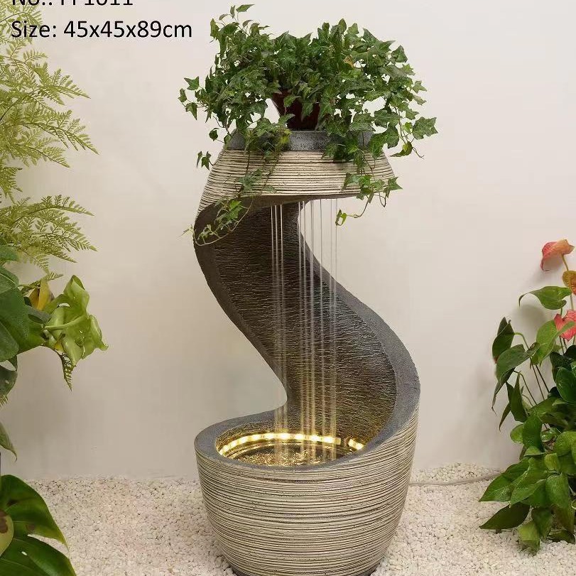 유럽풍 인테리어 분수대 거실 장식 가습기 실내 물장식 순환 분수, 모델 3006 706,600원