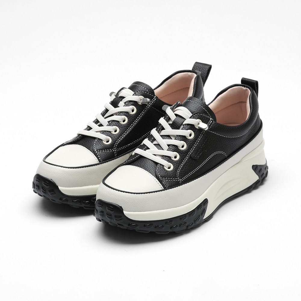 슈리오 여성 소가죽 청키솔 데일리 쿠션 스니커즈 5cm 54,000원