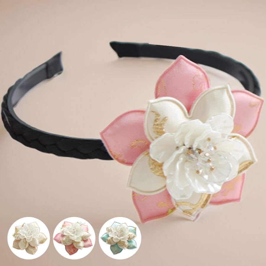 라라스마일 단아한 여아 한복 설날 추석 설 명절 머리띠 헤어밴드 15,000원