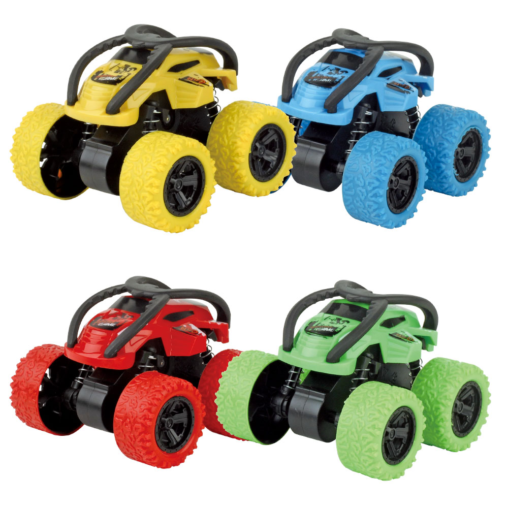 토이즈데이 360도 회전 묘기 스턴트 액션 몬스터 후렉션카 4종 자동차 장난감, 1세트, 레드+블루+그린+엘로우 9,900원