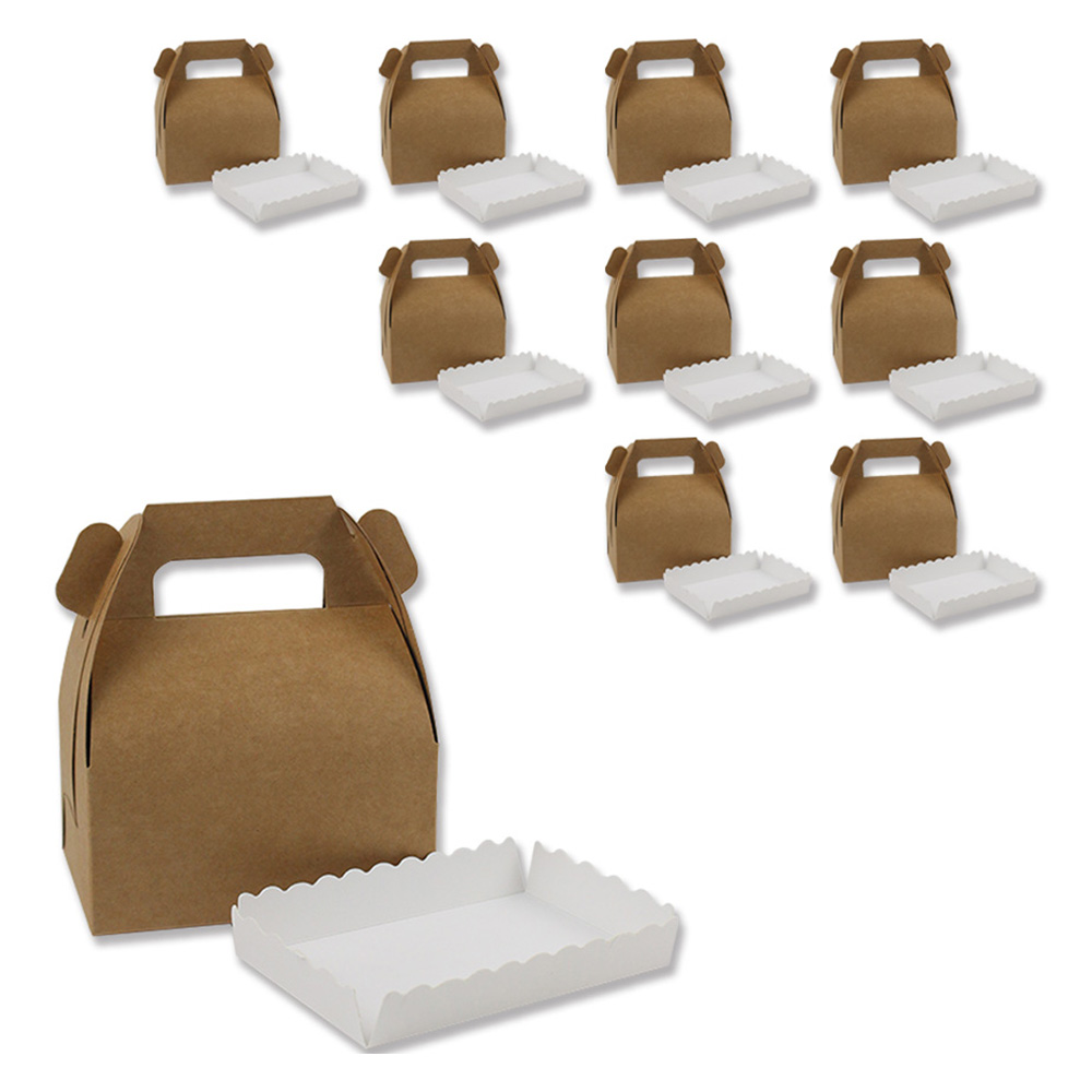 아이엔피 24 조립식 핸들쿠키상자 소 12 x 8 x 9.3 cm + 밑지 세트 4,200원