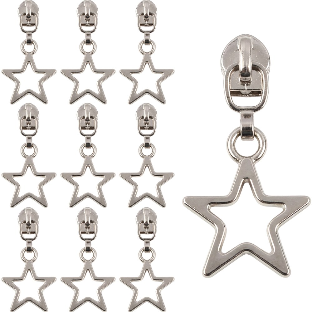 Joeunmall 3호 홈패션 지퍼고리 코일 지퍼머리 지퍼손잡이, 07)실버, 10개 3,500원