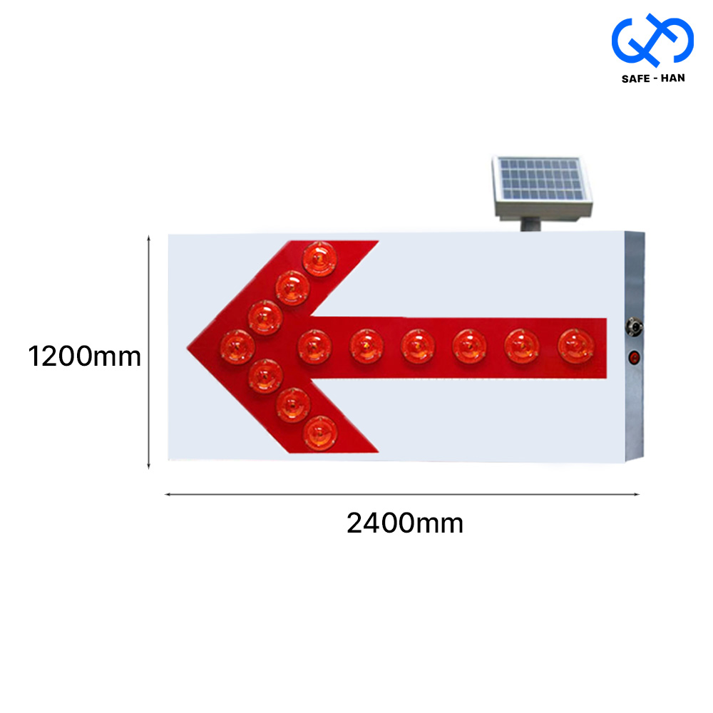 2400x1200 LED 점멸 3줄 갈매기 표지판 백적, 렌즈형-쏠라 24시간 (백적화살표2400x1200) 973,500원