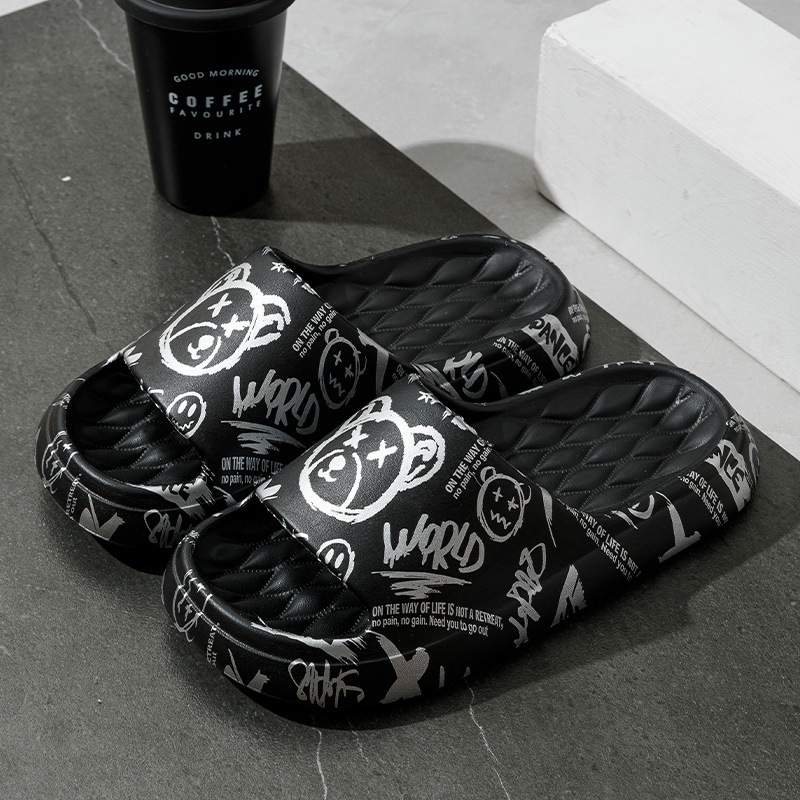 테디베어 미끄럼 방지 실내 슬리퍼 남녀공용 층간소음 냄새 탈취 거실용 욕실용 12,000원