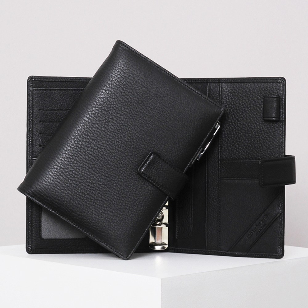 2026년 마뜨 슈렁컨 소가죽 40절 b6 업무 가죽 6공 다이어리 커버 블랙 97,000원