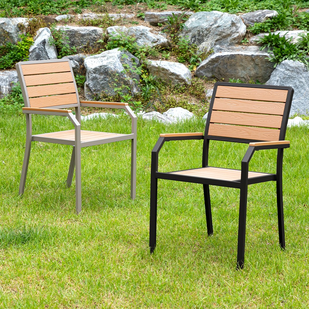 야드니 체어 야외 테라스 카페 수지목 인테리어 의자, 블랙 135,000원