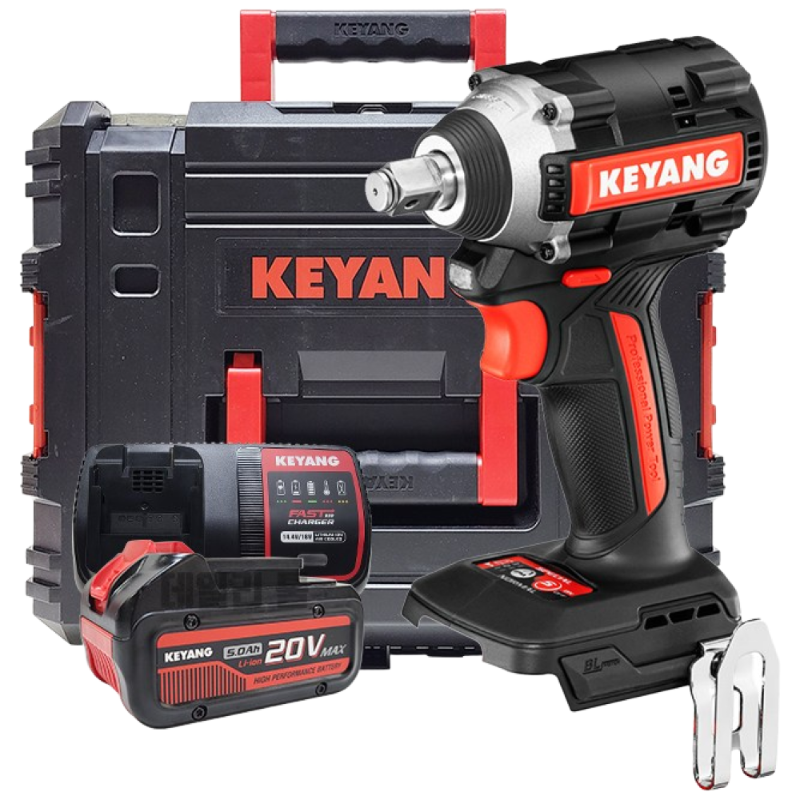 계양 20V 1/2인치 무선 충전 임팩트렌치 5.0배터리 1개 세트 전동 복스 18V호환, 1개 320,000원