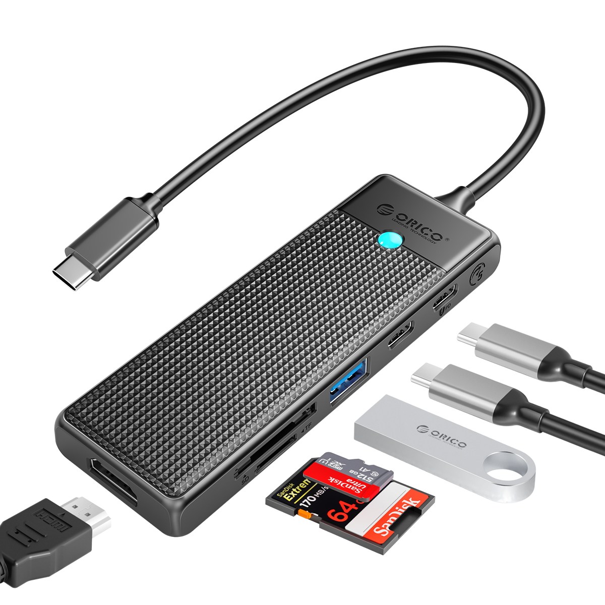 오리코 USB 3.0 허브 PD100W Type-C 4K HDMI 멀티포트 허브 16,800원