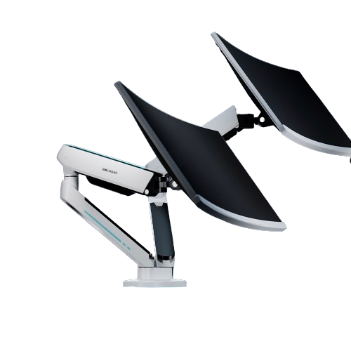 엘디엘마운트 고중량 듀얼 게이밍 모니터암 거치대 APL-GS542, 화이트, 1개 104,000원
