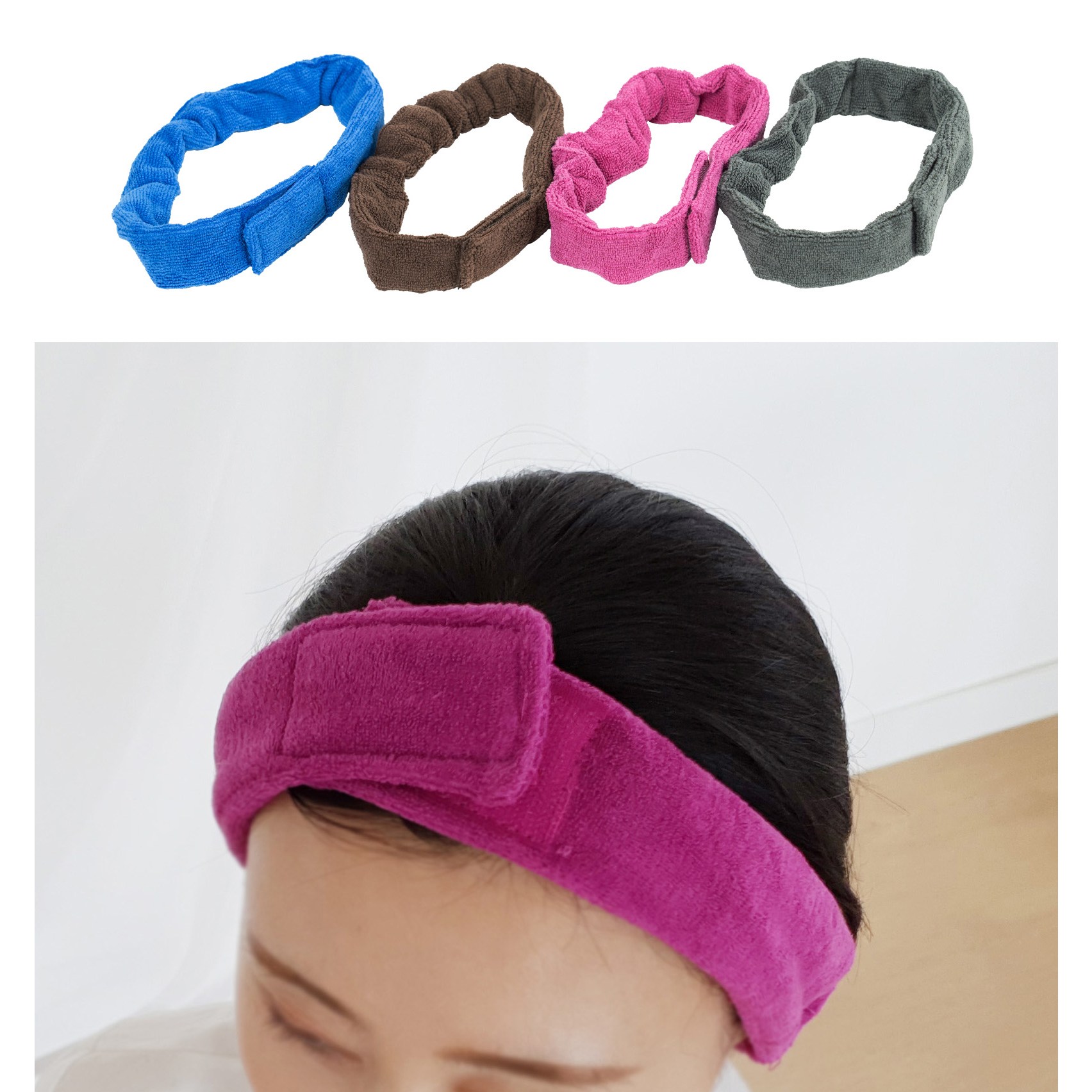 지앤그린 미용실 중화밴드 세안 머리띠 헤어밴드 10개입, 1세트, 퍼플 24,000원