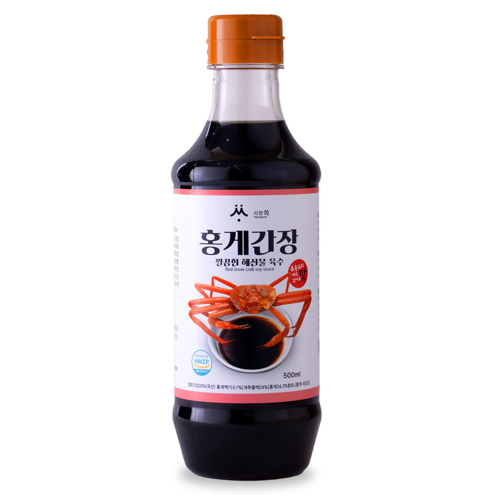 시장쏙 홍게간장, 1개, 500ml 8,000원