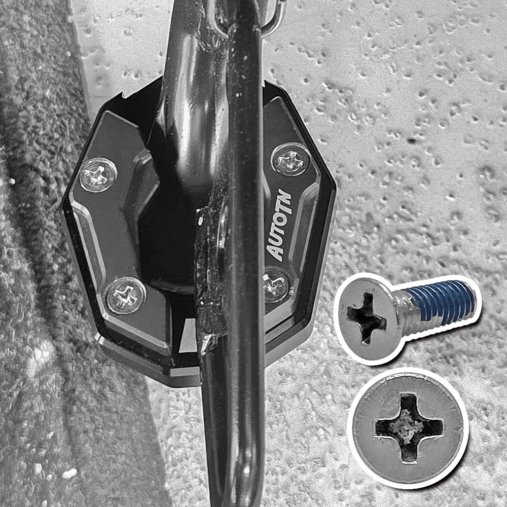 스테이블 사이드스탠드클립 풀림방지제 십자볼트 SUS304 스텐 오토바이 바이크, 1개 250원