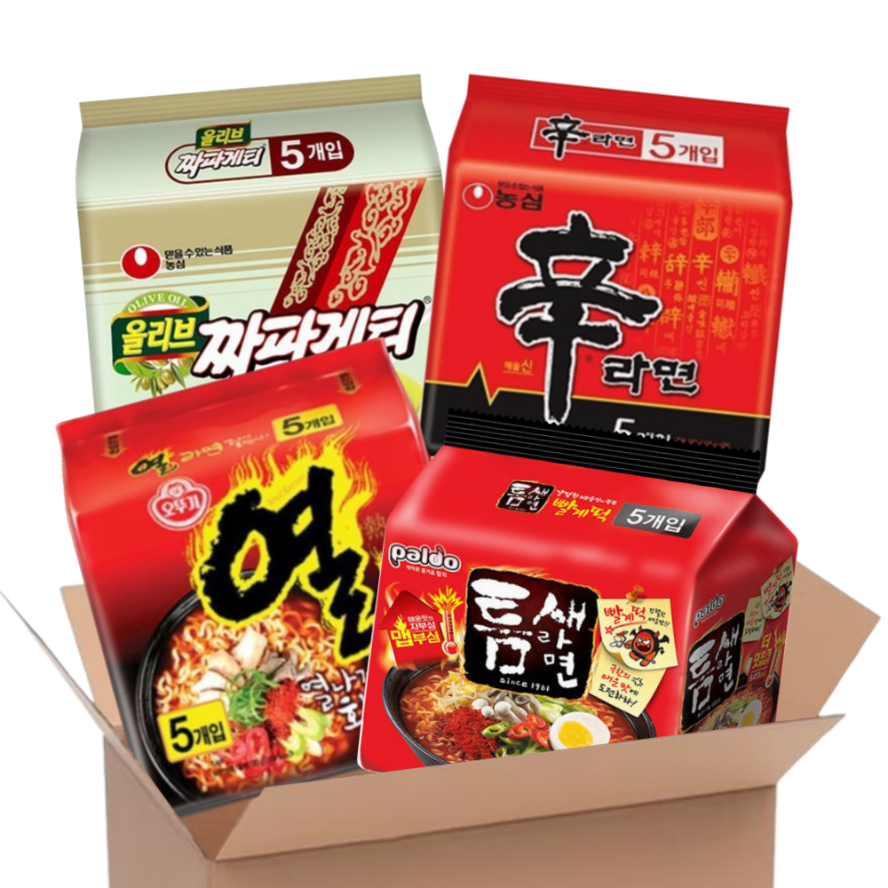 [모아무아] 봉지 라면세트 (신라면+열라면+짜파게티+틈새라면), 2세트 41,870원