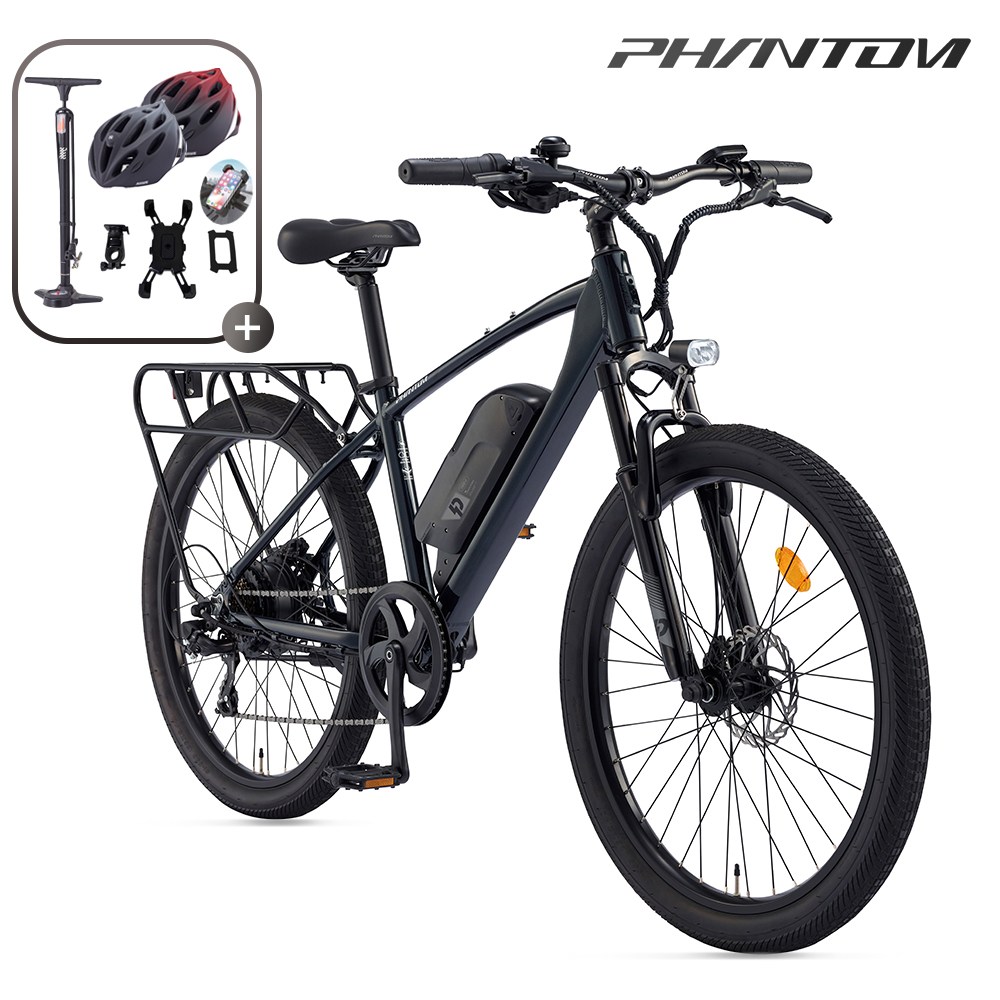 삼천리 2026 26 팬텀 HX 전기자전거 E-MTB 산악 일상 레저 파스스로틀 겸용, 다크 그린 블랙, 알루미늄 1,350,000원