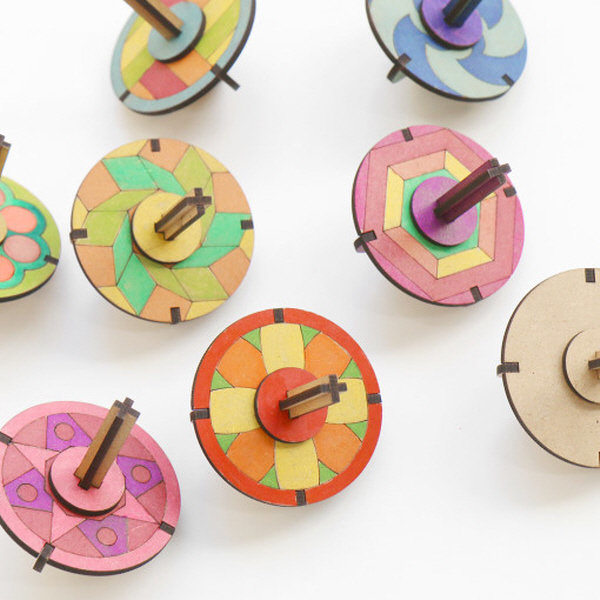 (애플북) 민화 나무팽이 만들기 전통놀이 8종, 단청팽이B 700원