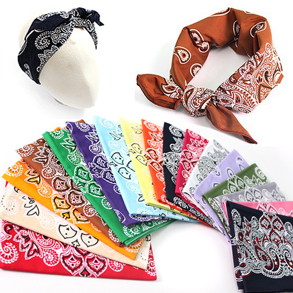 렌느 국내산 페이즐리반다나 22컬러 빅사이즈 반다나스카프 등산손수건 캠핑손수건 헤어두건 5,990원