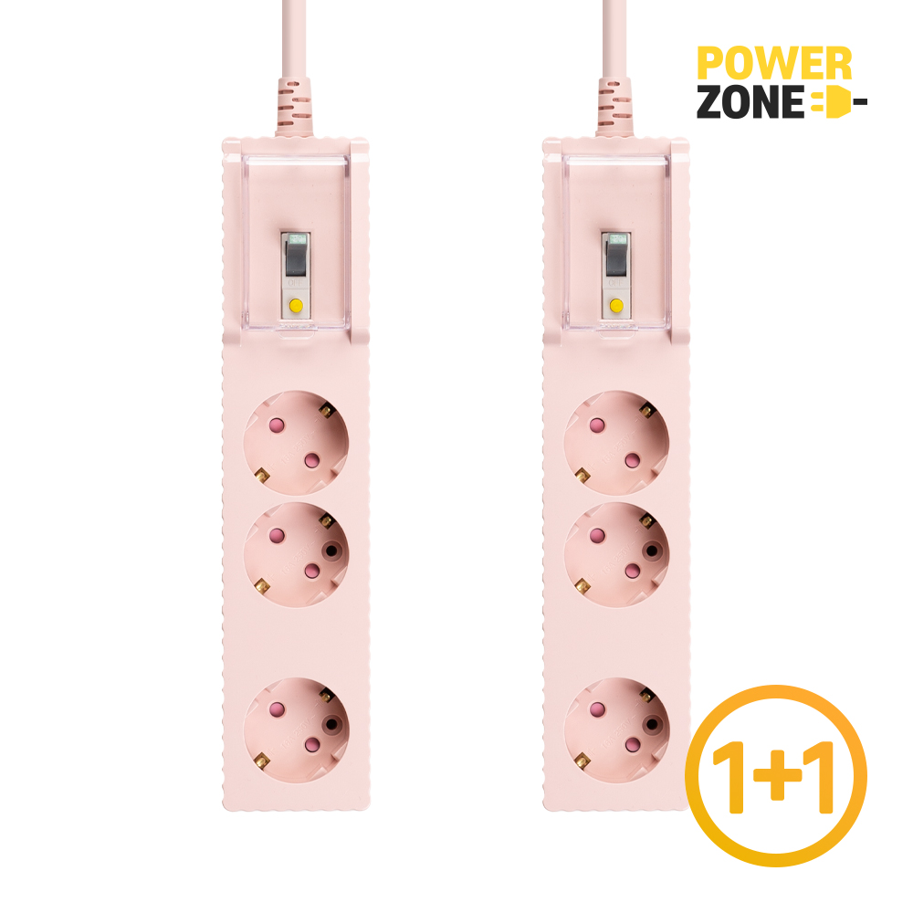 1+1 파워존 웨이브 4000W 고용량 누전차단 멀티탭 3구 50cm 1.5m 3m 5m 7m, 2개 81,000원