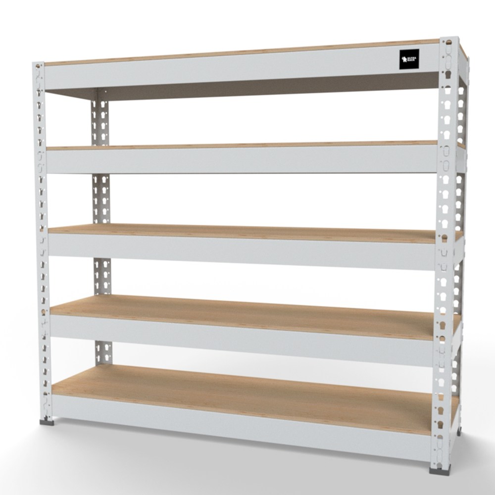 울트라랙 5단 아이보리 일체형 기둥 철제선반 무볼트 조립식 앵글 선반 가구 베란다 펜트리 선반장 가정용 창고용 수납 및 다용도 101,490원