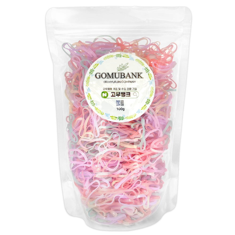 고무뱅크 대용량 머리끈 100g 머리고무줄+꼬리빗 5,900원