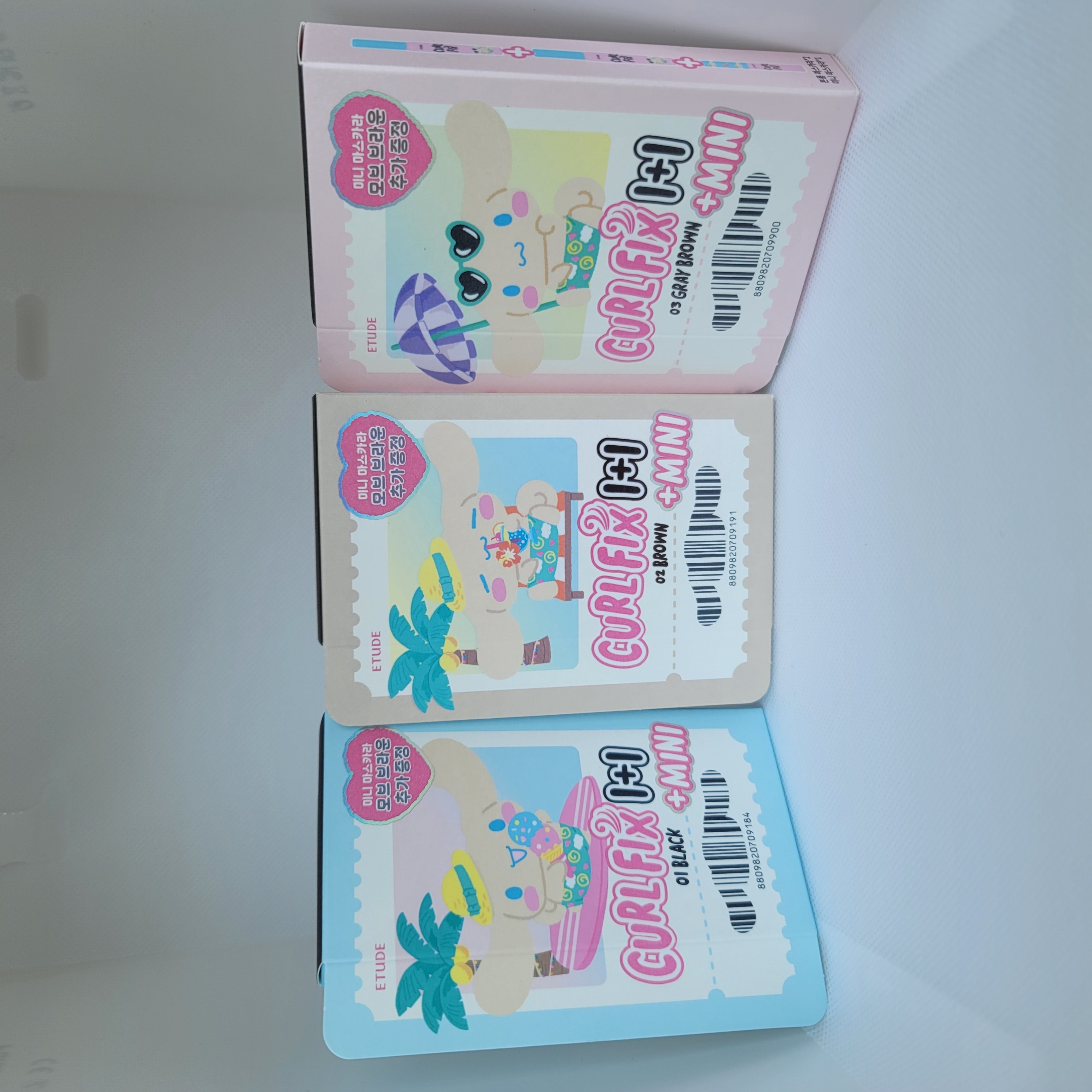 에뛰드 컬 픽스 마스카라 1+1+미니마스카라 대용량 웜톤 쿨톤 한정판 시나모롤 블랙 브라운 그레이브라운, 1개, 그레이브라운 31,800원