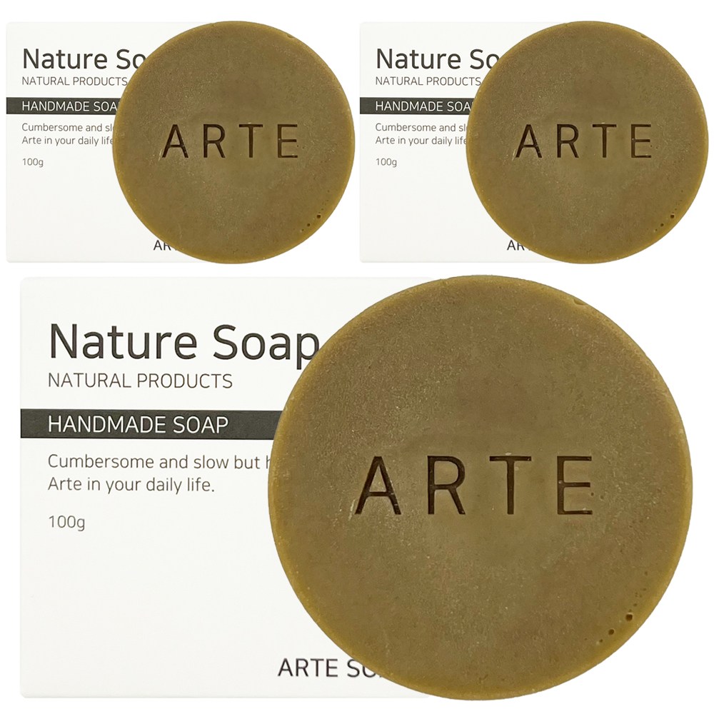 아르떼 천연 수제 녹차비누, 100g, 3개 9,900원