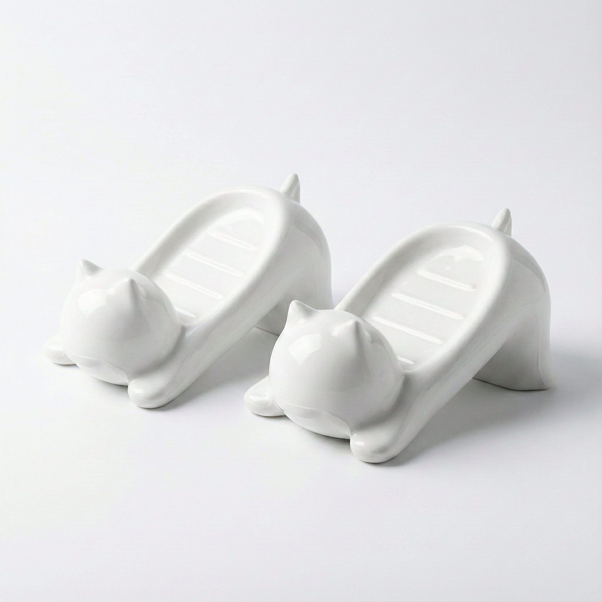 일상스토리 1+1 고양이 물빠짐 비누 받침대, 화이트 5,000원