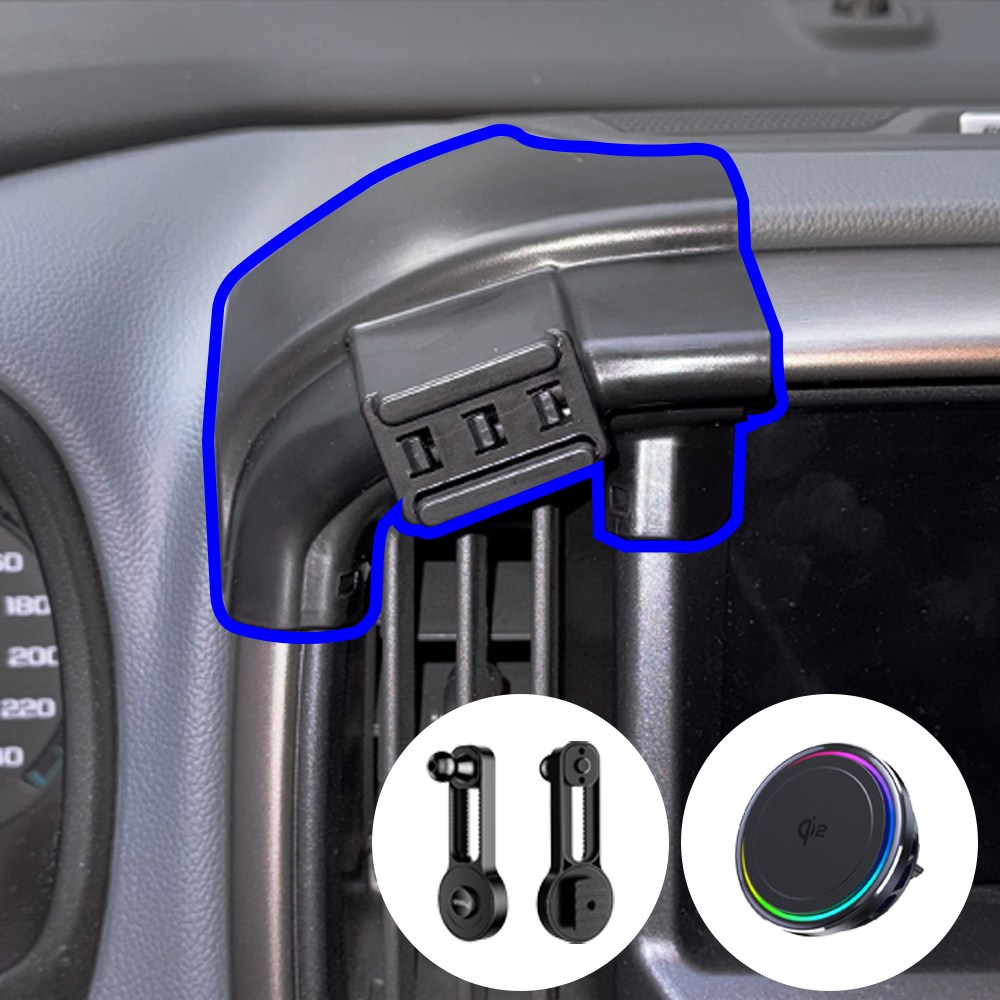 윙가디움 쉐보레 콜로라도 (18년~23년) 차량용 핸드폰 거치대 마운트 세트, 콜로라도 (18~23) 마운트 (C세트), 1세트 65,500원