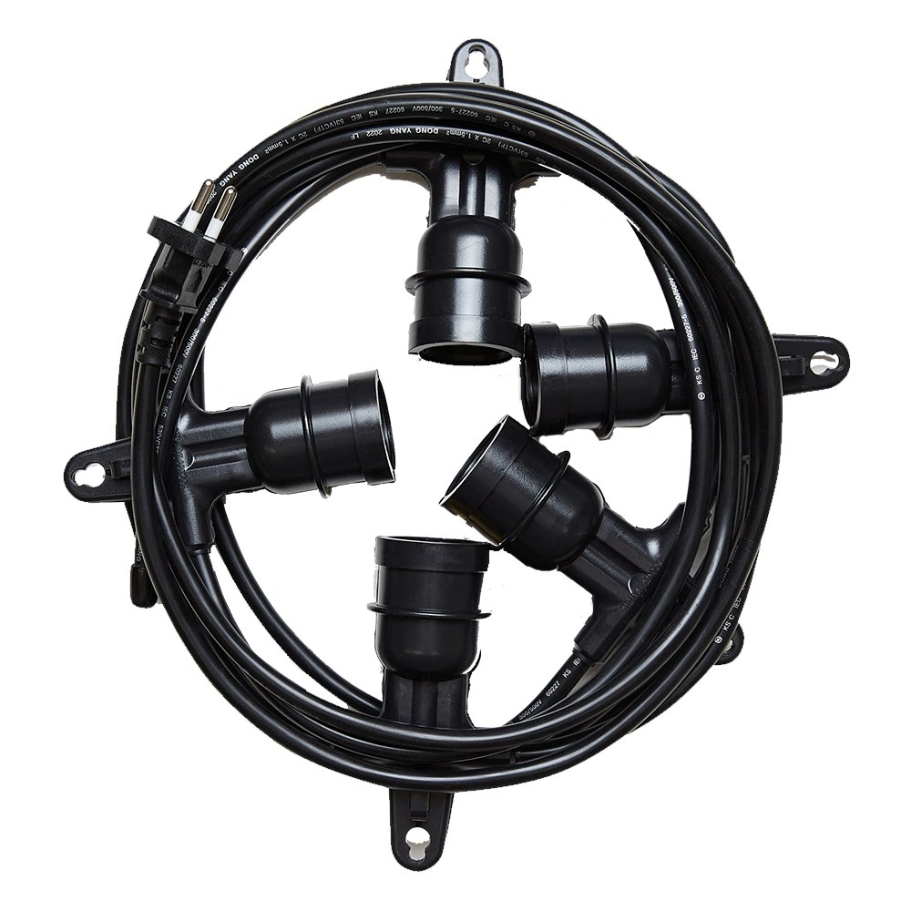 스트링월드 줄조명 전등선 파티라이트 야외조명 오징어등 줄전구 캠핑 조명 블랙 5M/10M/15M, 블랙, 1개 25,900원