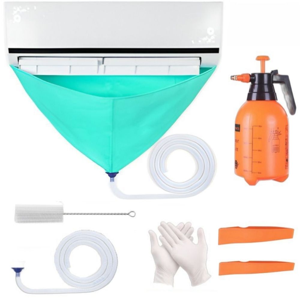 캠쉬 벽걸이 에어컨 셀프 청소 압축분무기 방수포 키트, 1개, 민트색 25,600원