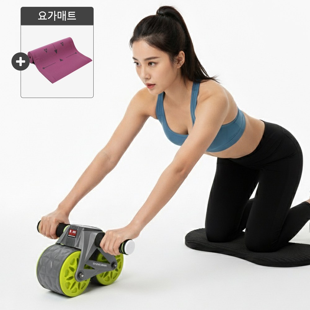 바디스컬쳐 AB 슬라이드 AB휠 무릎매트 (그린) + 요가매트(버건디) 45,900원