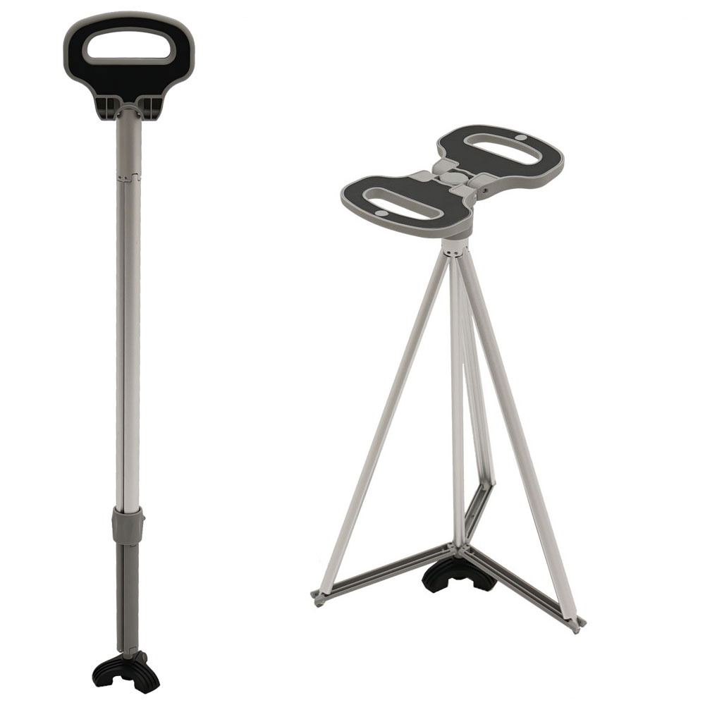 [부모님 효도 상품] 국내유일, 정식수입 휴대용 등산 산악 산책 나들이 지팡이 의자 스툴, 알루미늄 합금, 바로착 멀티스틱 81,900원