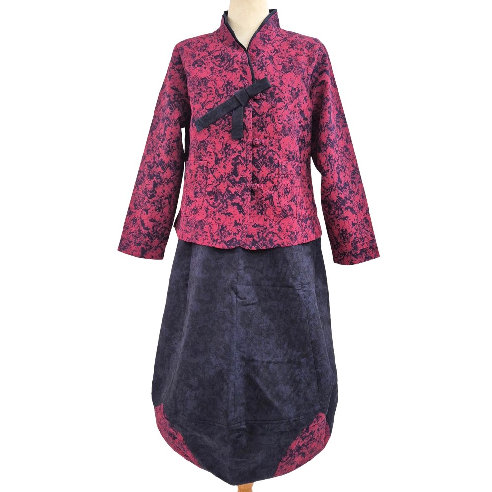 봄가을 간절기 여자 생활한복 저고리 치마 바지 세트 115,000원