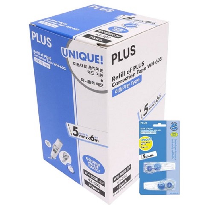 플러스 수정테이프 리필 WH-605-2P (1갑/10개입) 블루 19,500원
