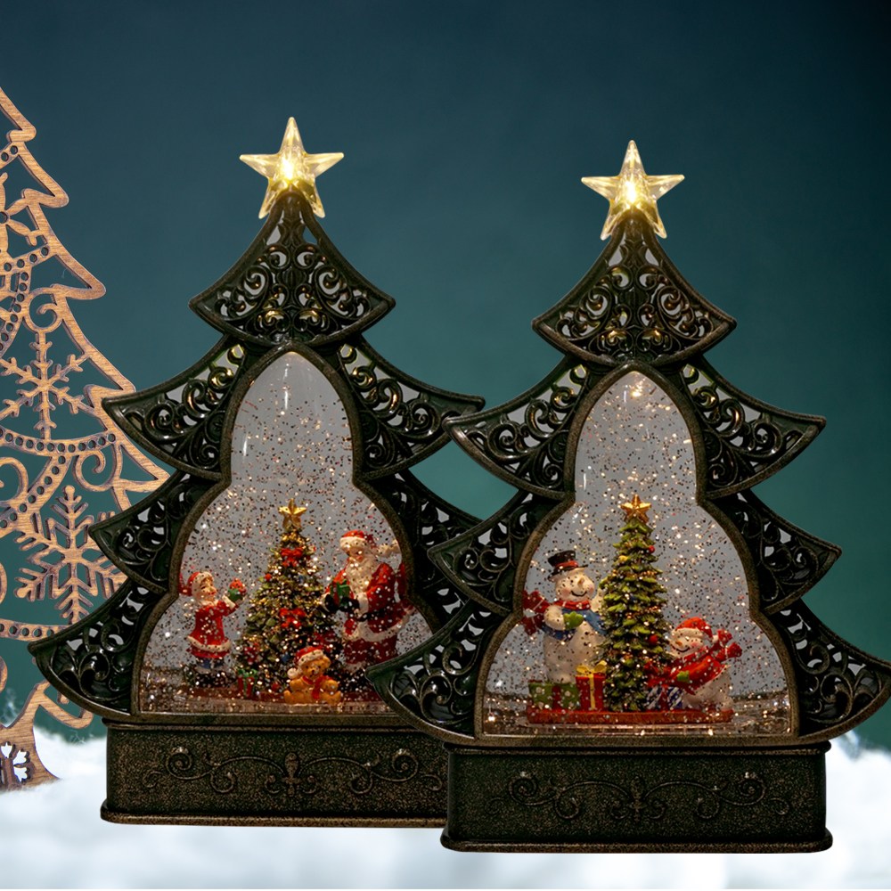 크리스마스 LED 오르골 무드등 스노우볼 워터볼 랜턴 선물 집들이선물 엔틱오르골 장식 조명 수면등 - 별트리(눈사람) 56,900원