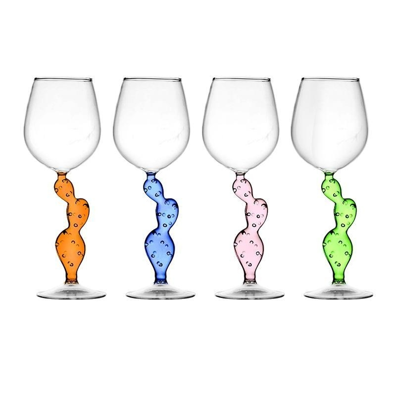 아소공방 크리스탈 클리어 선인장 화이트 와인잔 44,800원