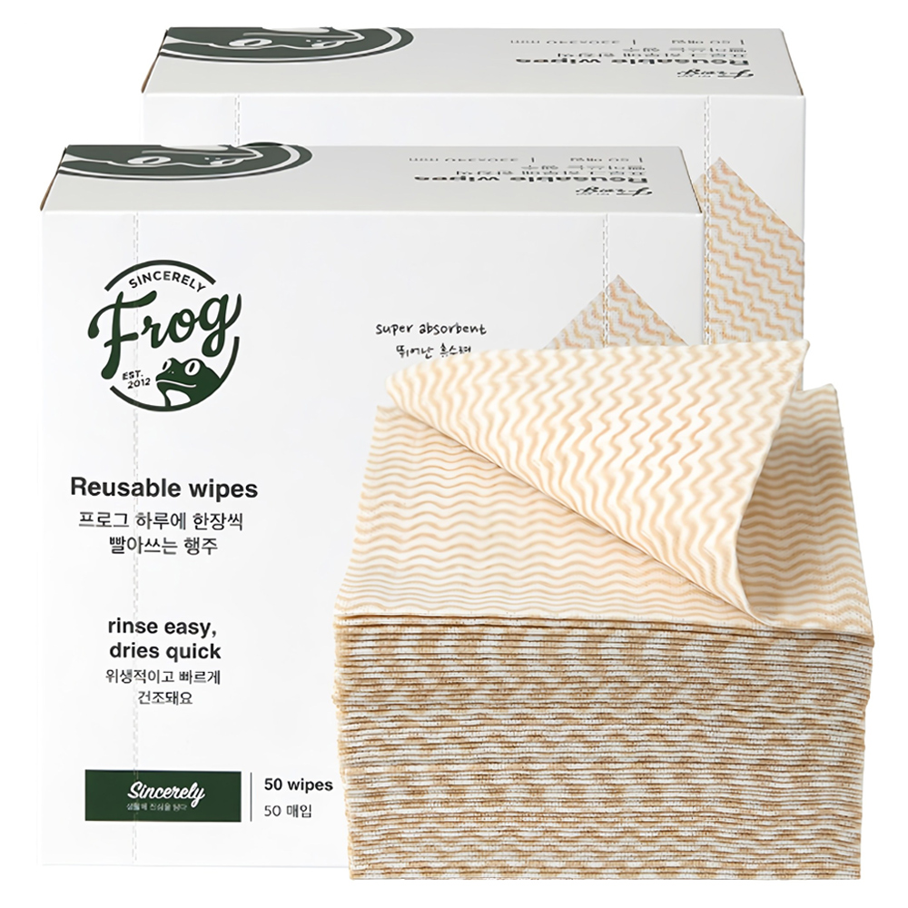 프로그 하루에 한장씩 빨아쓰는 행주, 50개입, 2개 13,900원
