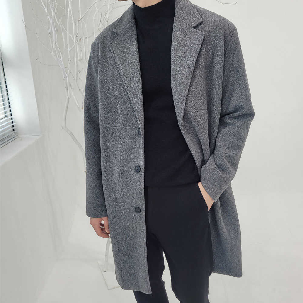 [당일출고] 95~130 남자 겨울코트 싱글 오버핏 롱코트 빅사이즈 코트 정장코트 97,800원