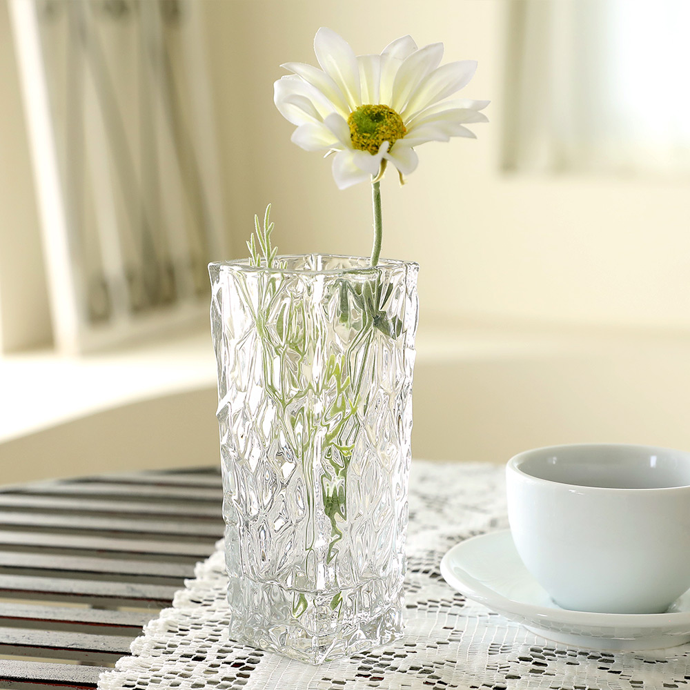 조아트 인테리어 장식 오브제 유리 크리스탈스퀘어 꽃 화병, 프로즌 4,200원