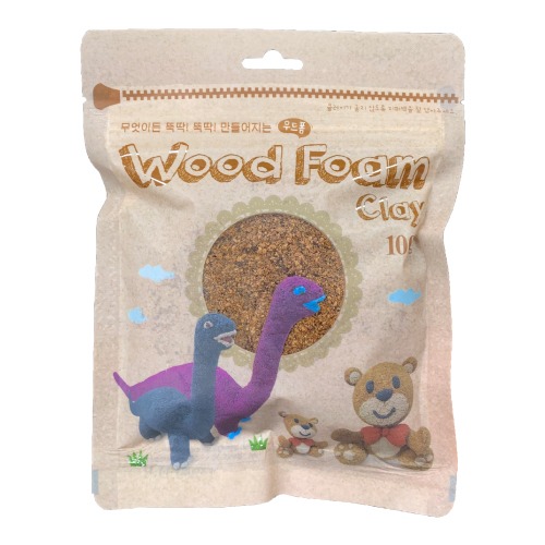 공작공예 콜크클레이 우드폼 지퍼100g, 갈색, 1개 990원