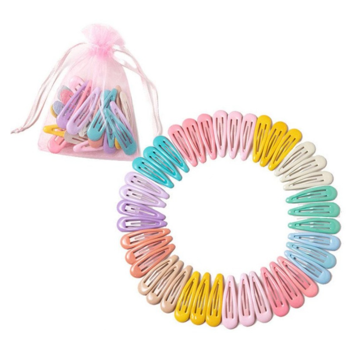 로르블랑 [40P세트] 젤리 똑딱핀 머리핀 헤어핀 40개 세트 8,900원