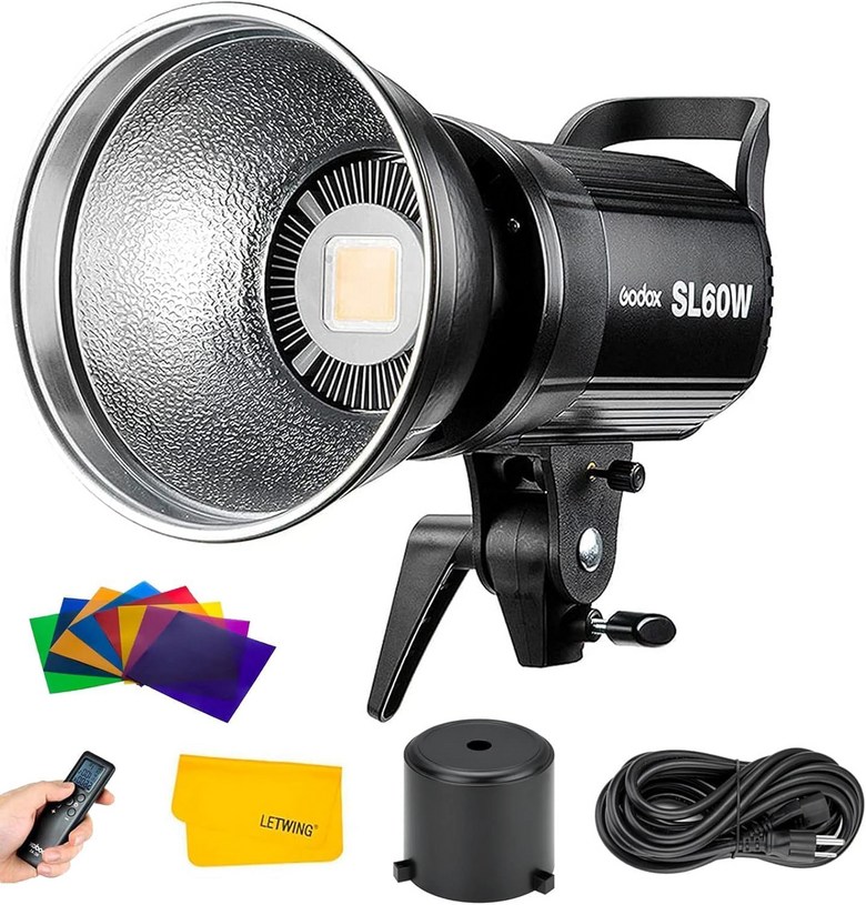 Godox SL-60W SL60W 일광 LED 비디오 조명 560만 개의 밝은 스튜디오 CRI95+Qa90 무선 밝기 조절 보웬스 마운트 연속 조명으로 녹화 결혼식 야외 사진 촬영 356,020원
